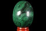 Stunning Polished Malachite Egg - Congo #89656-1